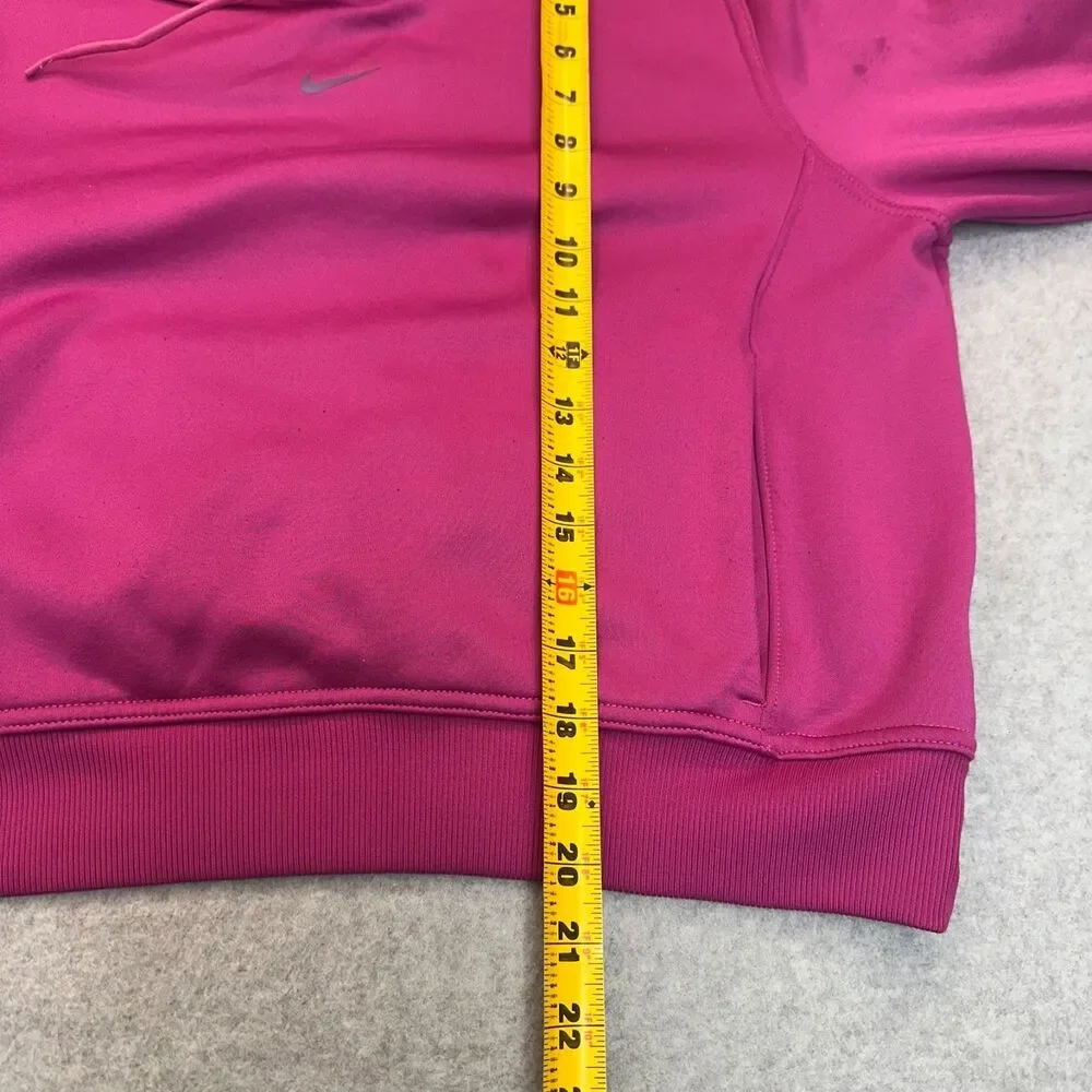 Nike Therma-FIT Fleece Matching Set Hot Fuchsia Pink Sweatshirt Joggers M Crop